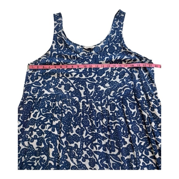 Lucky Brand Women's Blue Vines & Birds Maxi Dress - Size XL - Picture 8 of 11